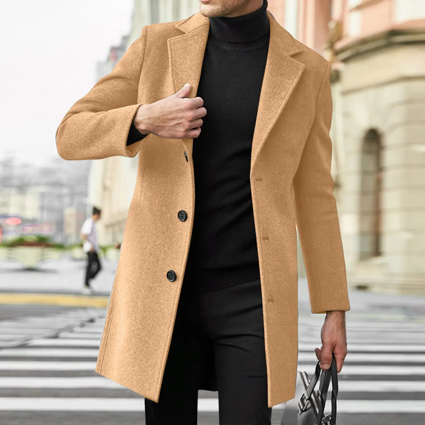 Wool Blend Trench Coat - Business Casual