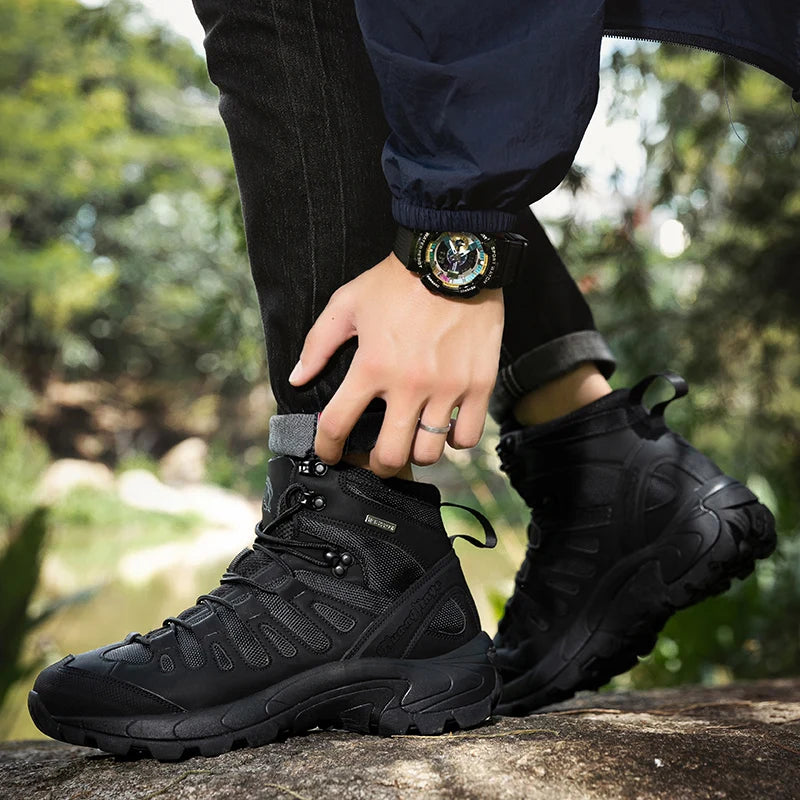 Summer Combat Boots - Breathable Leather Desert Boots