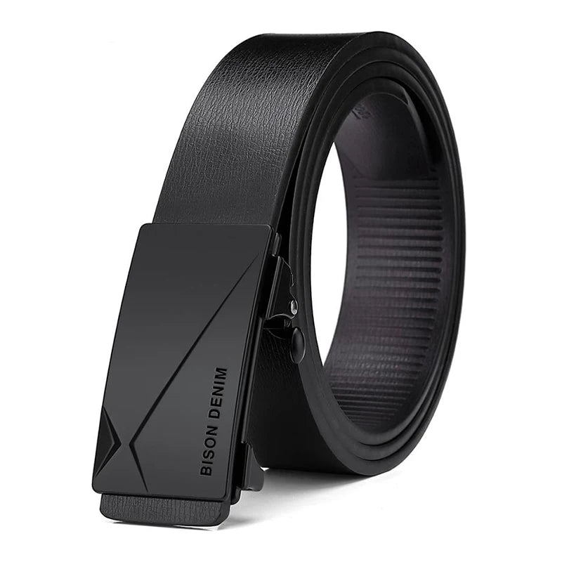 Men's Genuine Leather Belt - Automatic Buckle Dress & Casual Belt