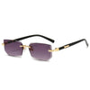 Trendy Rimless Sunglasses - Frameless Rectangle UV400