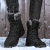 Men's Premium Suede Leather Winter Snow Boots - Insulated Mid-Calf Outdoor Boots