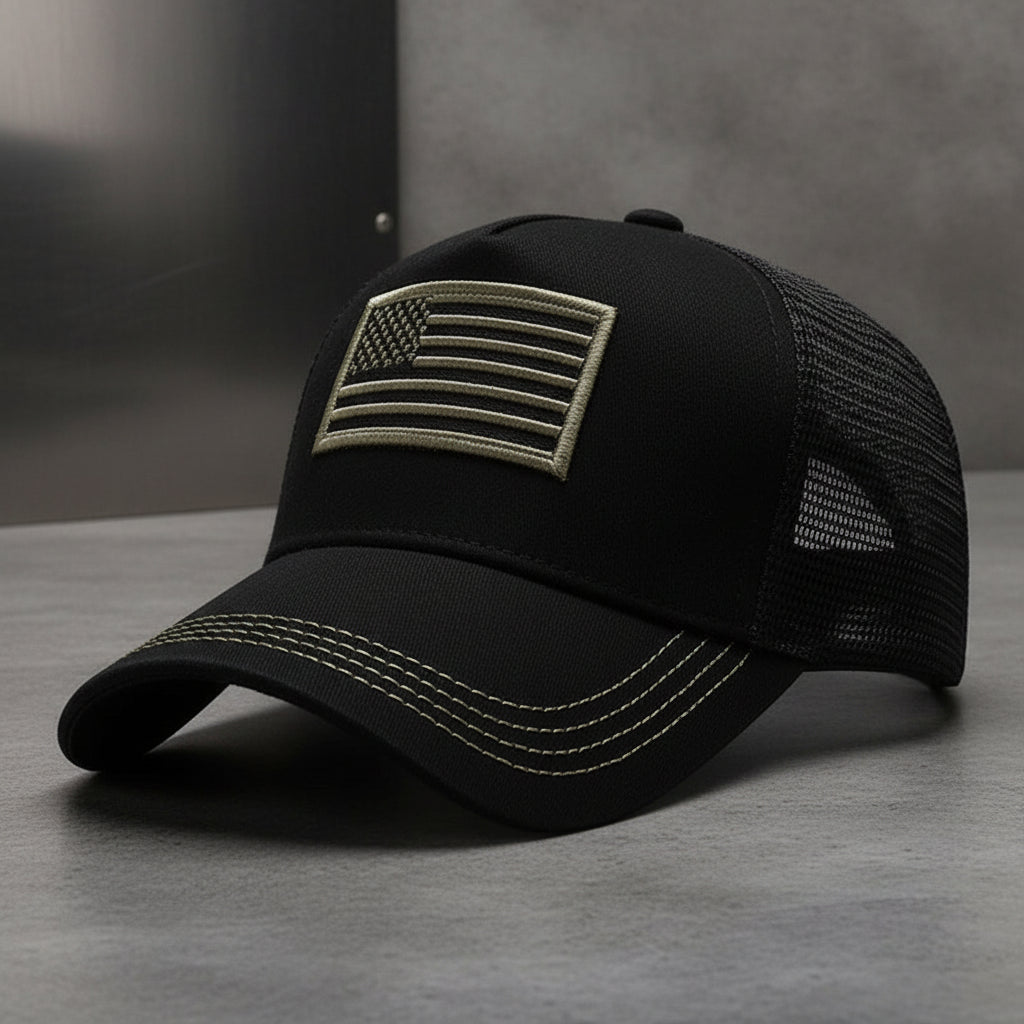 American Flag Camo Cap - Summer Sunscreen Tennis Hat