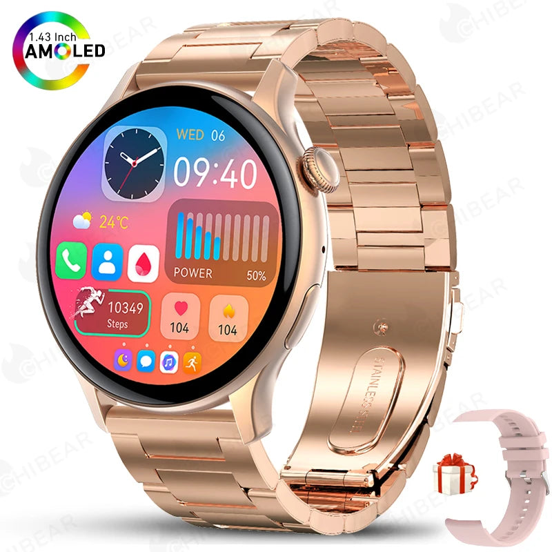AMOLED Smartwatch - AI Voice Health Monitoring