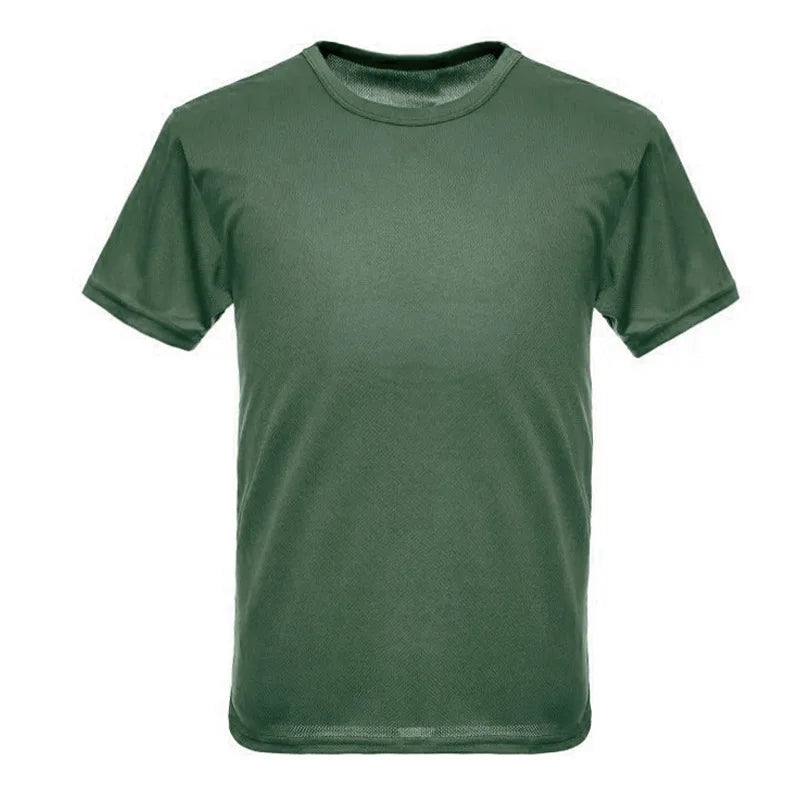 Men's Tactical Camouflage T-Shirt - Quick Dry Short Sleeve Outdoor Gym Tee