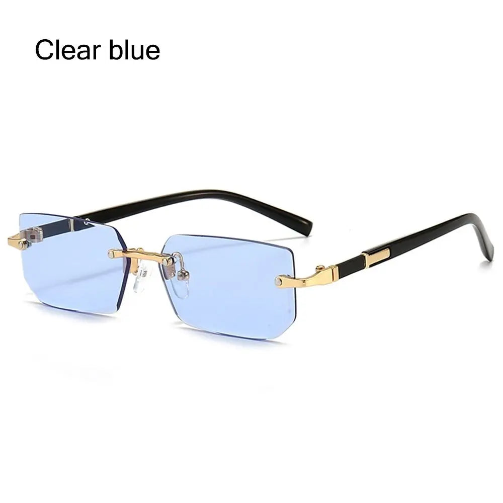 Trendy Rimless Sunglasses - Frameless Rectangle UV400