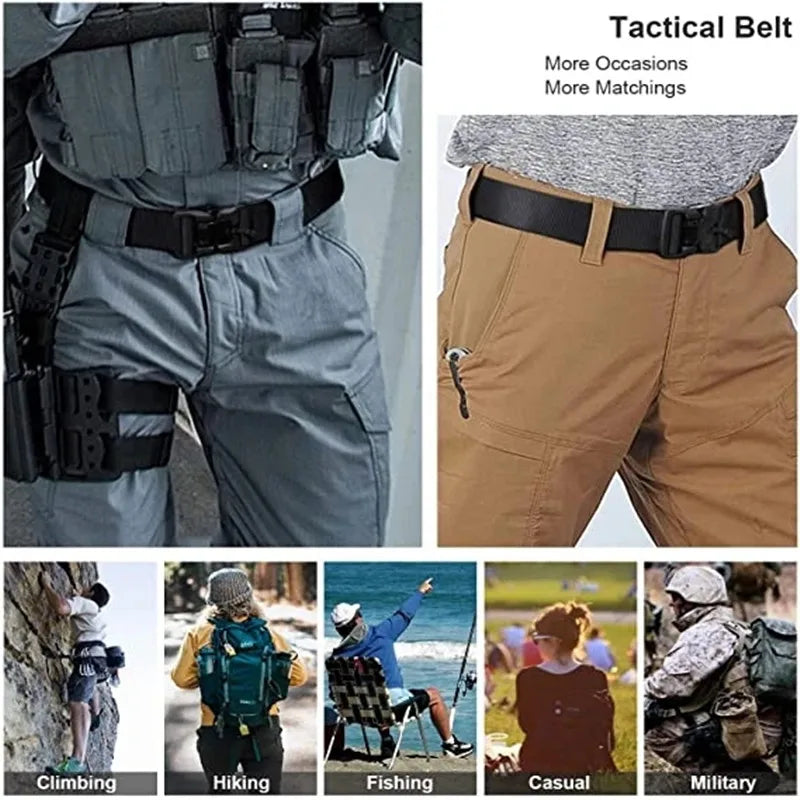 Tactical Quick Release Belt - Magnetic Buckle Nylon Sports Belt