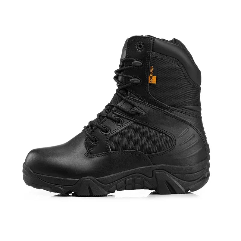 Men's Tactical Combat Boots - Winter Leather Military Ankle Boots