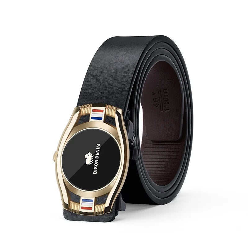 Men's Genuine Leather Belt - Automatic Buckle Dress & Casual Belt