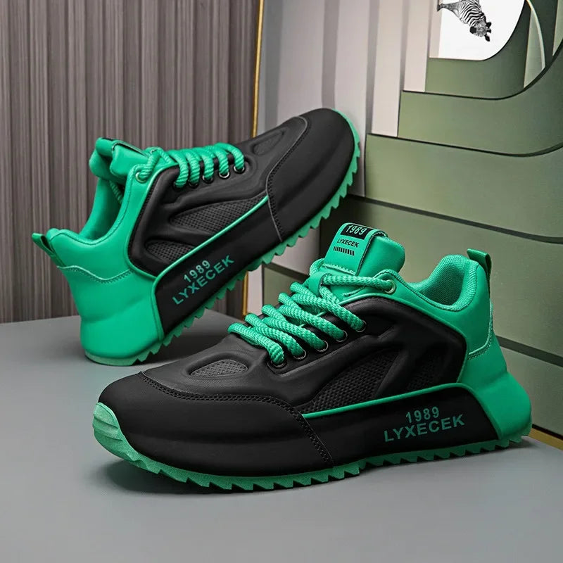 FIPATBU Platform Sneakers - Leather Shock Absorbing