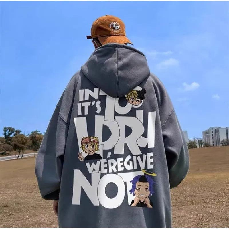 8XL Hoodie Pullover - Hip Hop Alphabet Couple Fashion