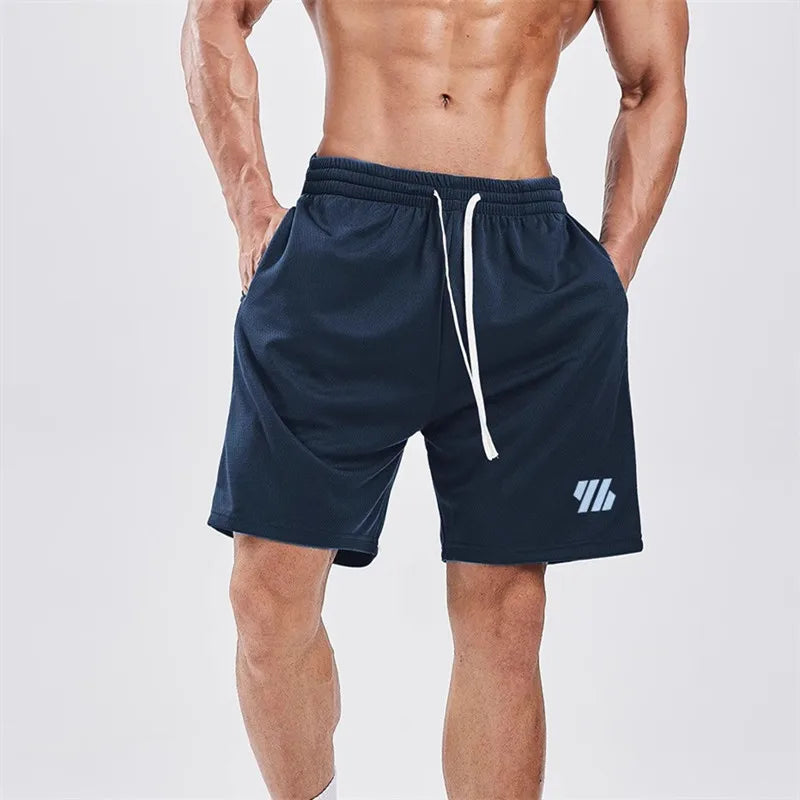 2023 Summer Fitness Shorts Men's Sports Running pants Loose Elastic quick dry Sweatpants mesh Basketball Training shorts