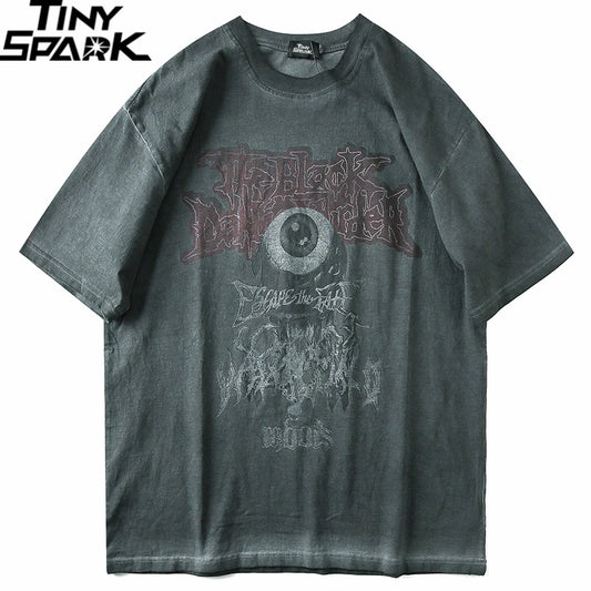 Evil Eye Print T-Shirt - Hip Hop Streetwear Tee