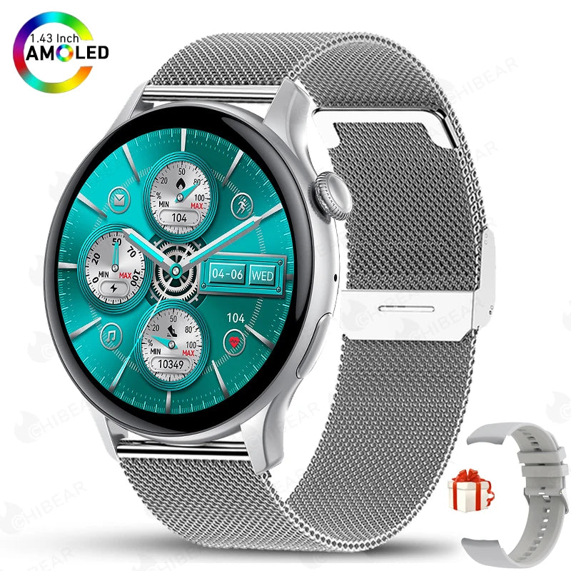 AMOLED Smartwatch - AI Voice Health Monitoring