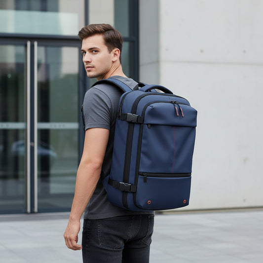 Men's Expandable Travel Backpack - 17 Inch Laptop Vacuum Compression Bag