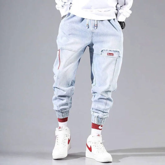 2025 Hip Hop Cargo Jeans - Elastic Harun Joggers