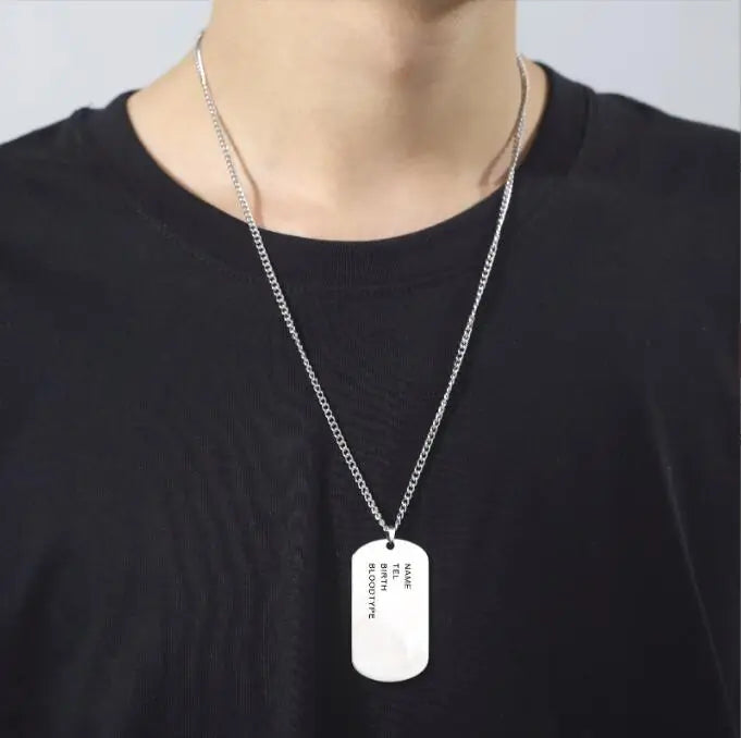 Custom Military Dog Tag - Personalized Soldier Chain