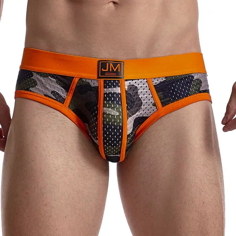 Low-Rise Mesh Camo Briefs - Performance Underwear