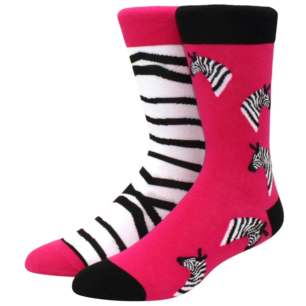 Mismatched Novelty Socks - Animal Fruit Design