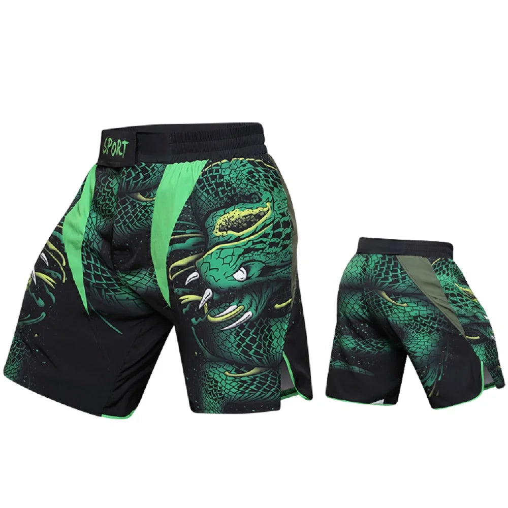 Men's MMA Fight Shorts - BJJ Grappling & Muay Thai Training Shorts