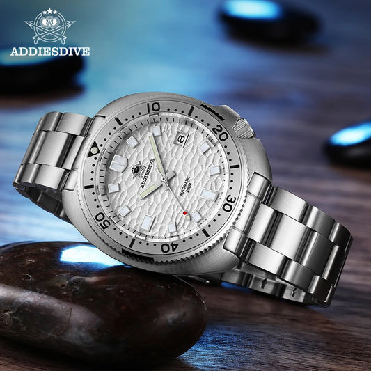 ADDIESDIVE NH35A Automatic Mechanical Watch - Premium 316L Stainless Steel Silver Business Watch