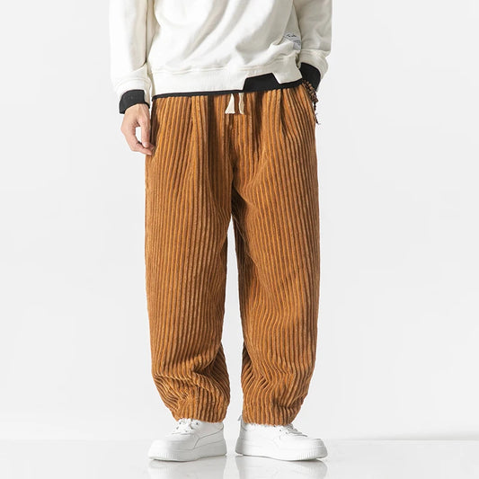 Corduroy Harem Pants - Loose Fit Hip Hop Joggers