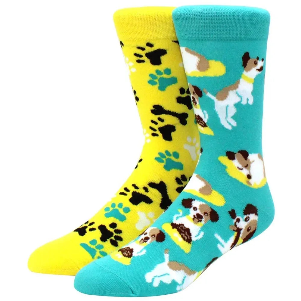 Mismatched Novelty Socks - Animal Fruit Design