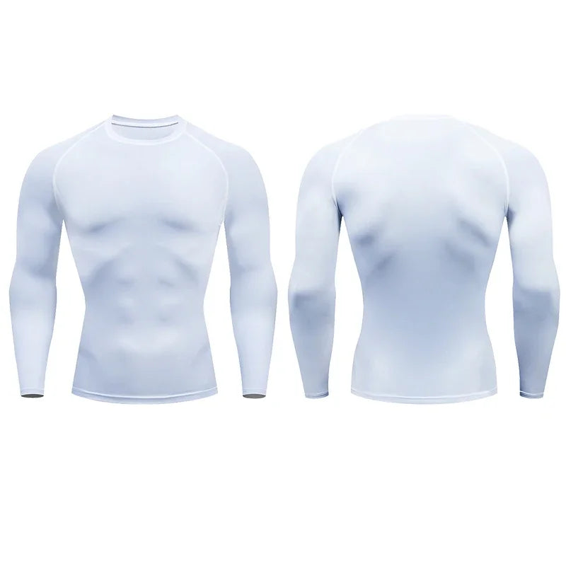 Men's Compression Running Shirt - Long Sleeve Fitness Training Top