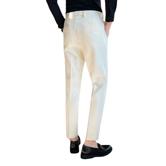 QJ CINGA Wool Suit Pants - British Style Formal Trousers