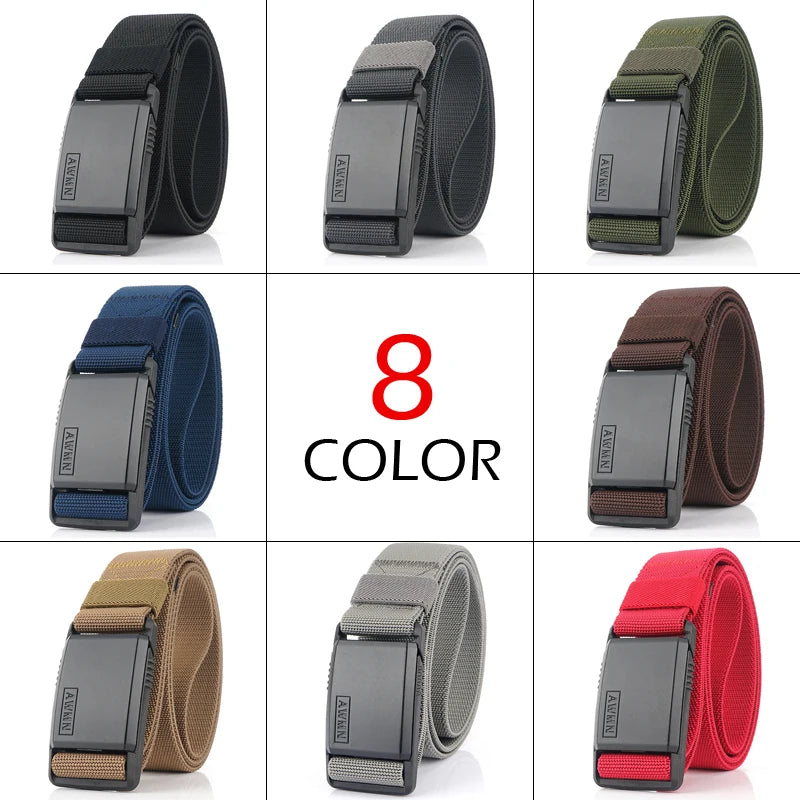 Men's Tactical Nylon Belt - Magnetic Buckle Military Combat Belt
