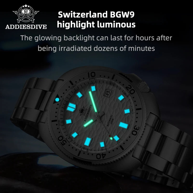 ADDIESDIVE NH35A Automatic Mechanical Watch - Premium 316L Stainless Steel Silver Business Watch