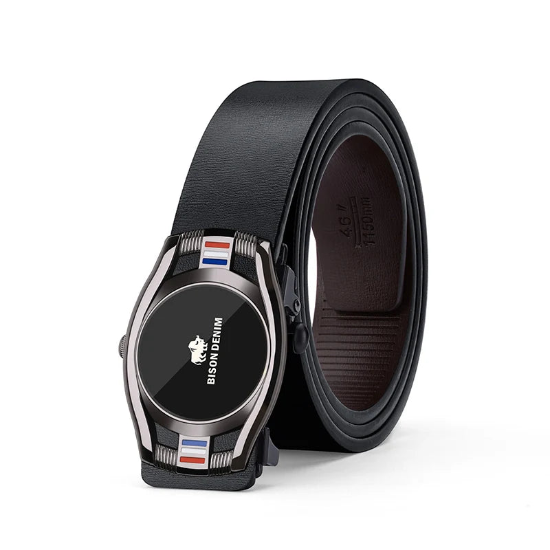 Men's Genuine Leather Belt - Automatic Buckle Dress & Casual Belt