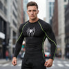 Spider-Print Compression Shirt - Men's Turtleneck Training Base Layer