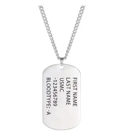 Custom Military Dog Tag - Personalized Soldier Chain