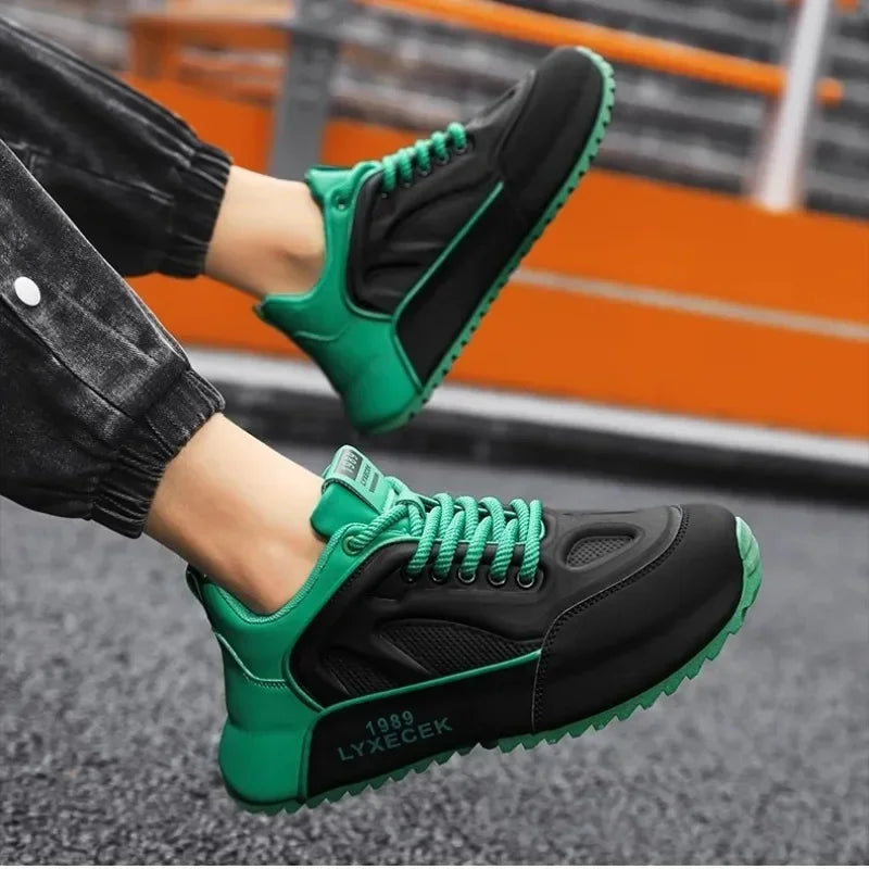 FIPATBU Platform Sneakers - Leather Shock Absorbing