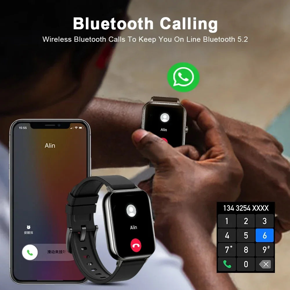 KUMI KU6 Smartwatch - 1.91 Inch 110+ Sports Modes