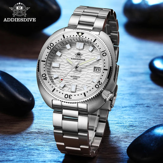 ADDIESDIVE NH35A Automatic Mechanical Watch - Premium 316L Stainless Steel Silver Business Watch
