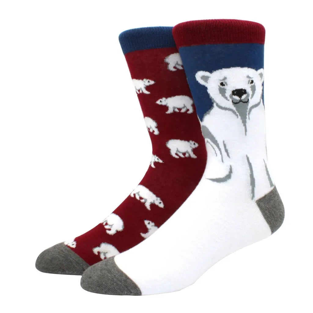 Mismatched Novelty Socks - Animal Fruit Design