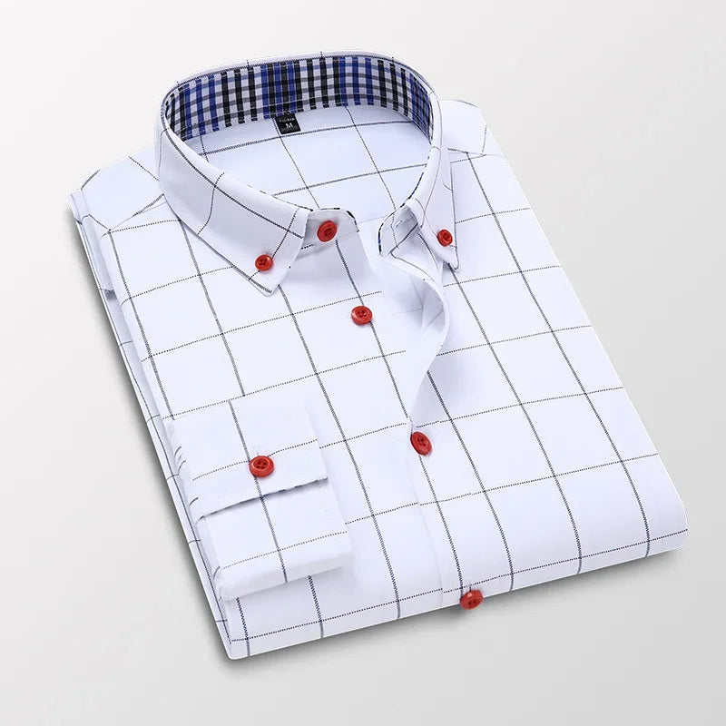 Men's Floral Print Dress Shirt - Long Sleeve Slim Fit Business Casual