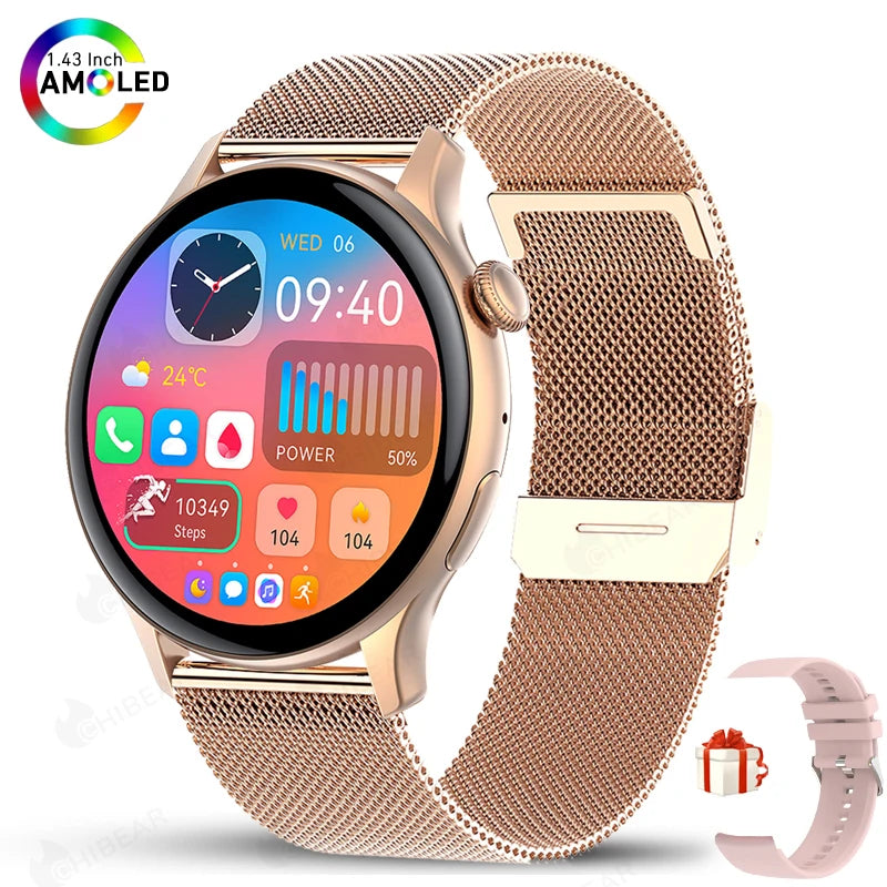 AMOLED Smartwatch - AI Voice Health Monitoring