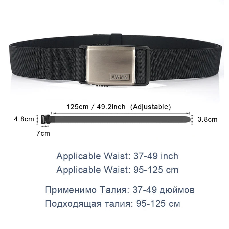 Men's Tactical Nylon Belt - Magnetic Buckle Military Combat Belt