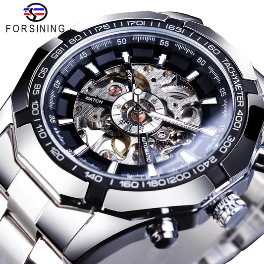 Forsining 2025 Skeleton Watch - Transparent Mechanical