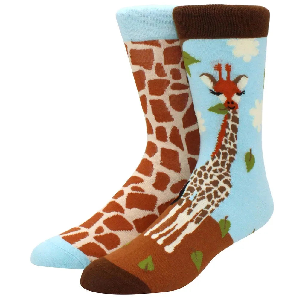 Mismatched Novelty Socks - Animal Fruit Design