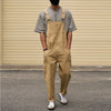 Khaki Bib Overalls - Cargo Pocket Dungarees