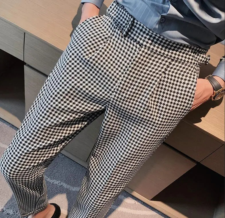 QJ CINGA Wool Suit Pants - British Style Formal Trousers