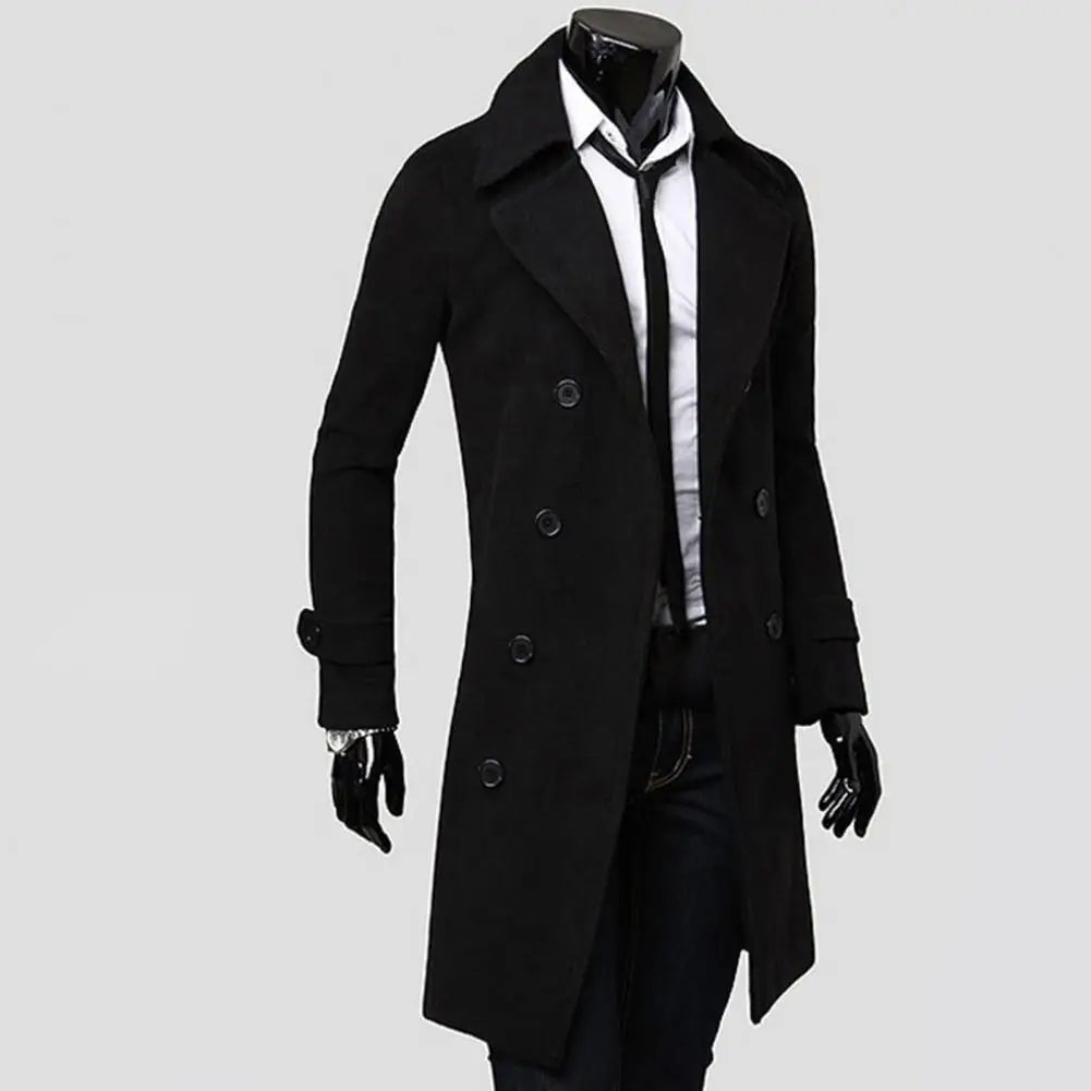 Simple Trench Coat - Double-Breasted Coldproof
