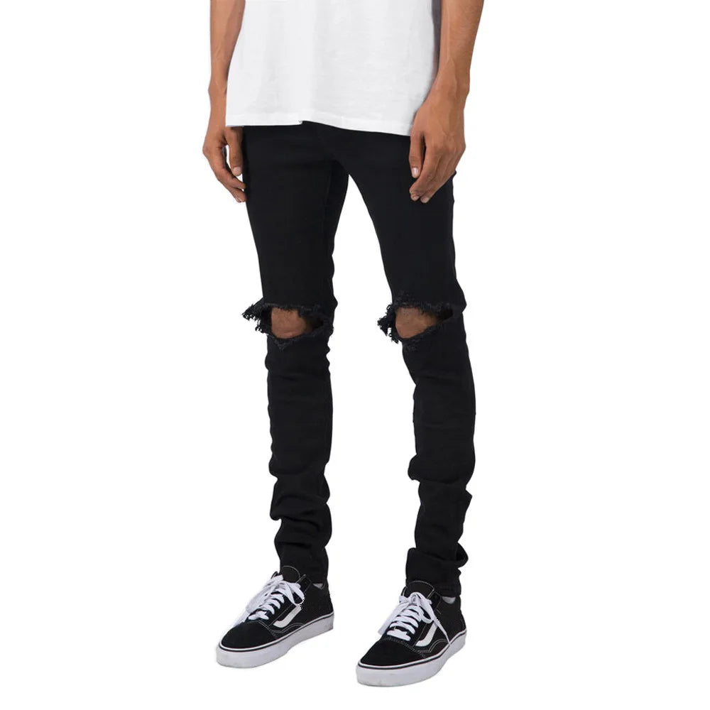 High Street Ripped Jeans - Fashion Skinny Denim