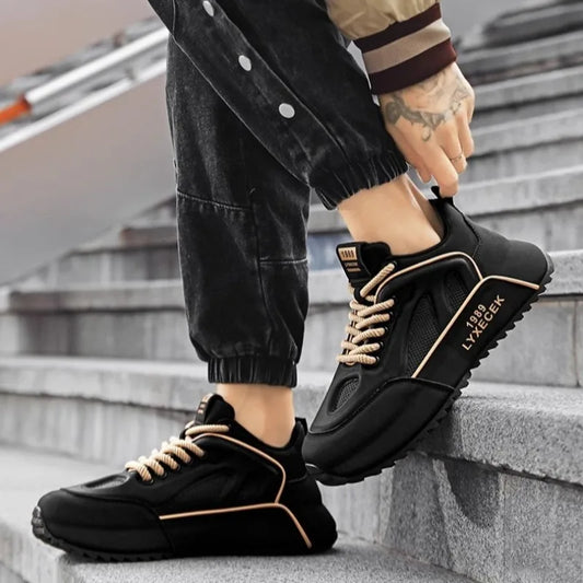 FIPATBU Platform Sneakers - Leather Shock Absorbing