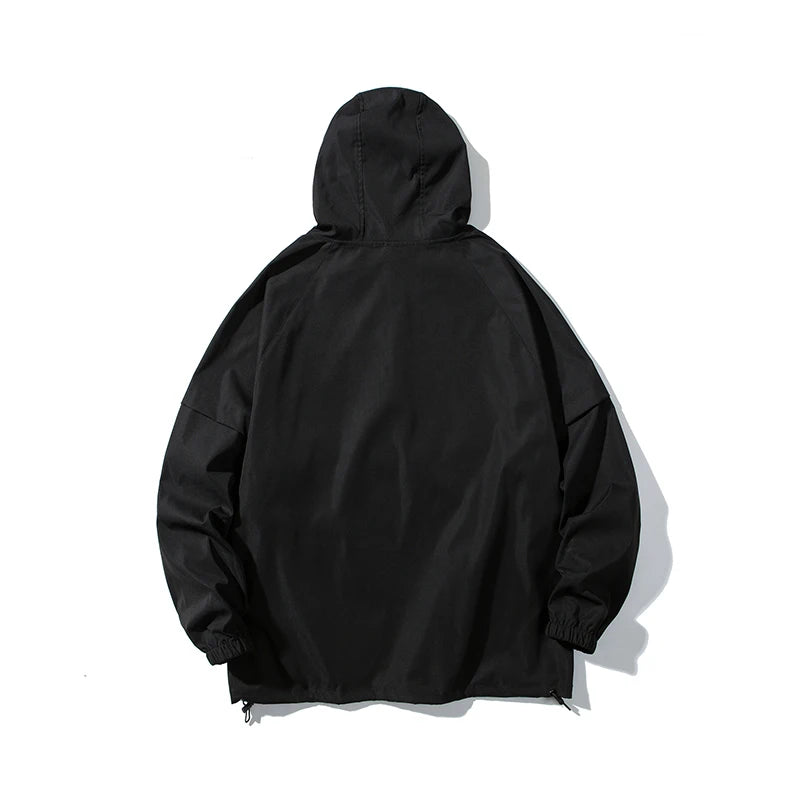 2025 Spring Bomber Jacket - Hooded Ribbons Windbreaker