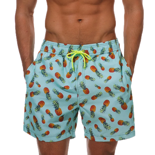 DATIFER Beach Print Shorts - Fitness Workout Trunks
