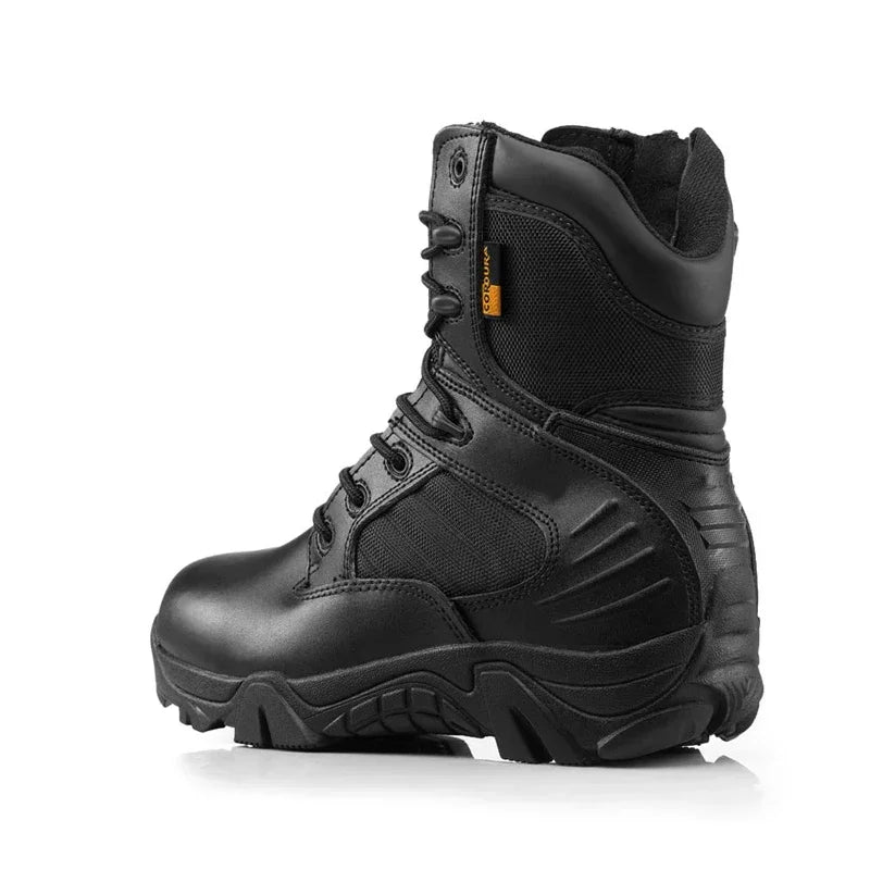 Men's Tactical Combat Boots - Winter Leather Military Ankle Boots